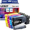 TONTINTA LC527 LC527VAL Cartucce d'Inchiostro Compatibili per Stampanti MFC-J4350DW MFC-J4550DW MFC-J6560DW MFC-J6760DW MFC-J6960DW MFC-J6975DW MFC-J6977DW (Confezione da 4 LC-527BK LC-527C LC-527M LC-527Y)
