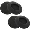 QEAS 4 cuscinetti di ricambio per cuffie, 6 cm, in schiuma ispessita, altamente elastici, traspiranti, confortevoli, isolamento acustico, compatibili con Logitech H390 H330 H340 H600 H609 H760, nero