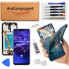 AmComponent - display di ricambio per HUAWEI MATE 20 LITE SNE-LX1 LX2 LX3 schermo frame nero LCD vetro touch screen | Componente di ricambio con luminosità intensa e risposta al tocco reattiva