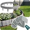 VOUNOT® Bordura per Aiuola Effetto Pietra 5m, 20 Pezzi, Grigio Chiaro | Bordo in PP Resistente, Forma Modulare, per Vialetti, Aiuole e Prati, Design Fessibile e Facile da Installare