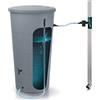 Prosperplast Barile dell'acqua di pioggia 200 l Smooth di plastica di colore grigio chiaro 60 x 60 x 106,6 cm + set di accessori