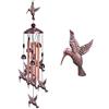 xxschy Campanelli a vento da giardino con colibrì, decorazione per esterni, con 4 tubi, 6 campane, 7 colibrì, acchiappasole romantico, per casa, regali di Natale per la mamma, festival, balcone, decorazione
