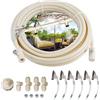 BREAKLING Nebulizzatore per terrazza, pergola, giardino, esterno 7,5 m e 4 ugelli in ottone - Nebulizzazione