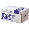 Fast - Set di 5 scatole portadocumenti manuale, 52 x 35 x 26 cm, colore bianco