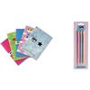 Pigna Maxi Quaderni Chiara Ferragni x, f.to A4, Confezione 5 pezzi, mix fantasy B, 1R, rigato, 02321481R & Set 3 matite assortite Chiara Ferragni x