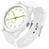 findtime Orologio analogico da uomo, impermeabile, con numeri grandi, facile da leggere, Oro rosa bianco, Minimalista