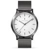 Lilienthal Berlin Orologio da uomo Huxley in Dark Silver White - Orologio da polso in acciaio chirurgico 316L con movimento al quarzo e vetro minerale temperato zaffiro - 40 mm