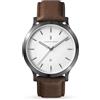 Lilienthal Berlin Orologio da uomo Huxley in Dark Silver White - Orologio da polso in acciaio chirurgico 316L con movimento al quarzo e vetro minerale temperato zaffiro - 40 mm