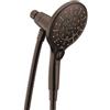 Moen Engage Magnetix 3662EPORB - Soffione doccia a sei funzioni, 14 cm, con sistema di aggancio magnetico e tubo in metallo, colore: bronzo lucidato a olio