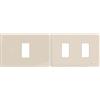 Bticino 503/1/R/F Placca 1 modulo, Avorio, 1 Posto + Bticino 503/2/R/F Placca 2 posti, Avorio