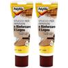 POLYFILLA STUCCO PER LEGNO, Ripara e rinforza il legno, Riempitivo per Interno ed Esterno, in Pasta GRIGIO CHIARO 330 GR (Confezione da 2)