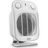 De'Longhi HFS50A20.WH Termoventilatore, Silenzioso e leggero, 2 livelli di potenza, ventilazione estiva, protezione antigoccia, maniglia, dispositivo di sicurezza, luce, protezione antigelo, Bianco