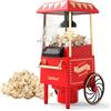 FANTASK Macchina per popcorn retrò, 1200 W, per la casa, senza olio, 67 ml, preparazione rapida in 2 minuti, per home theater, feste e casa, rosso