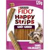 FIDO | Happy Strips | Dolcetti | Cane adulto | Ricchi di calcio per denti solidi | Aiuta a mantenere una buona igiene orale | Prodotto in Francia | Selvagina | Sacchetto | 120 g