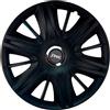 AUTO-STYLE J-Tec Set di 4 Copricerchi Maximus 14 Pollici Nero + Anello Cromato