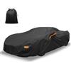 X AUTOHAUX Copertura per auto per Chevrolet Corvette C8 Pellicola di Alluminio Esterna Impermeabile Sole Pioggia Neve Grandine Protezione con Cerniera Porta Conducente