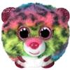 TY - Peluche - Puffies - Leopardo - Dotty - Arcobaleno e Maculato - Leopardo con occhioni e zampine Rosa Glitter - Le Palline Beanie di Peluche morbide e coccolose - 10 Cm - 42519