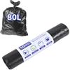 Carehabi Sacchetti per la spazzatura biologici da 80 l, 10 pezzi, per cucina, antistrappo e impermeabili, biodegradabili, per cucina, ufficio, soggiorno (larghezza 75 x altezza 90 cm, nero)