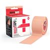 RockTape RX Unisex Uncut Std Kinesiology Tape (5cm x 5m Roll) - Elastic Therapeutic Tape for Rehab & Posture Training - Gentle Adhesive + Sensitive Skin Physio Sports Tape for Athletes