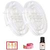 PEKJDS 2 Pcs Meridian Brush Massage Brush, Spazzolino Meridiano Personalizzato Professionale di Salone di Bellezza, Spazzolino Meridiano di Agopressione (White)