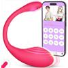 Wuhuarou Vibradores Punto G Juguetes Sexuales, Vibradorador Mujer APP Bluetooth Juguetes Sexuales, Bullet Portátil Consolador Silencioso Estimulador Bluetooth para Mujeres