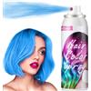 AFDEAL Spray Colorante Temporaneo per capello per Bambini e Adulti, Spray Lavabile per capello per Accessori, Festa, Halloween, Natale, 100ML, Blu