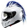FakeFace Mohawk - Parrucca decorativa per casco da motociclista/bicicletta, punk, a forma di cresta di gallo, decorazione irochese colorata rimovibile per casco