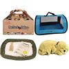 Perfect Petzzz Golden Retriever + borsa rossa - L'originale cucciolo di animale domestico che respira nuova versione morbida peluche confezione regalo