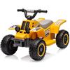 Garvee Mini Quad 6V con Musica, Clacson e LED | Quad Elettrico per Bambini | Telecomando Incluso, 4 Ruote Larghe Resistenti, Carico 25 kg, Giocattolo Elettrico Cavalcabile per Bambini 3+ Anni, Giallo