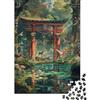 UVTMWVTCUSIQ Portale Torii Giapponese Puzzle 1000 Pezzi Carta per Adulti Paesaggio con Stagno nella Foresta Gioco di Puzzle 1000 Pezzi Relax Decorazione Regalo 38x26cm/1000pcs