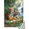 UVTMWVTCUSIQ Tigre Foresta Tropicale Puzzle 1000 Pezzi Carta Puzzle per Adulti Paesaggio Naturale Relax Gioco di Puzzle 1000 Pezzi Casa Regalo 38x26cm/1000pcs