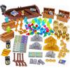 BrickBounty 220 pezzi Pirate Treasure Money Parts Building Blocks spedizione barche in legno