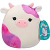Squishmallows Original 19,1 cm Kalina la mucca bianca con macchie rosa tie-dye