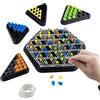 Elsrantor Giochi da Tavolo, Trigglegame, Triggle Gioco da Tavola Con Elastici e Triangoli, Scacchi Triangolo Catena, Strategico Scacchiera Triangolare Giocattoli, per 2 a 4 Giocatori Bambini e Adulti