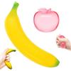Henjunu Banana Squishy - Giocattolo da schiacciare a forma di mela, banana gigante