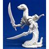 REAPER Pechetruite 1 x Warrior Homme Serpent - Reaper Bones Miniatura per Gioco di Ruolo Guerra - 77153