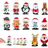 POPOYU 12 Pezzi Natale Giocattoli di Carica, Mini Giocattolo da Caricare Natale Gadget Regali,Natale Giocattolo a Orologeria per Festa di Natale Giochi di Salti Bambini,Bag Riempitivo