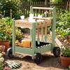 ROBOTIME Carrello da giardino in legno per bambini, con 4 bicchieri e 4 provette idroponiche, annaffiatoio, 3 attrezzi da giardino, etichette per piante e schede di registro per piante, a partire dai