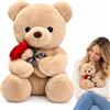 wiztex Orsacchiotto Peluche - 23 cm Adorabile Orso Peluche per Compleanni, Natale e San Valentino | orsetto regalo per bambini (Brown)