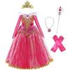 Lito Angels Children's Apparel Lito Angels Bambina Ragazza Vestito da Principessa Aurora Costume Bella Addormentata, Blu/Rosa Caldo