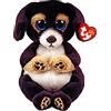 Ty - Peluche - Beanie Bellies - Cane - Ranger - Cagnolino con occhioni azzurri glitter - I peluche morbidi e coccolosi, Brown/White - 20 Cm - 40700, 2009301