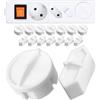 Your Day Mate Copripresa Mix Set, 16 pezzi, in silicone, protezione della presa contro gli spruzzi d'acqua e la polvere, copertura per presa Schuko tipo F e spina Euro tipo C, per presa multipla, presa a muro
