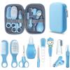 RIGHTWELL 10 Pezzi Set per la Cura del Bambino, Kit Neonato Igiene Nascita con Cerniera Impermeabile, Spazzola per capelli per neonati, Tagliaunghie, Kit Per la Toelettatura Dei Neonati
