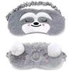 ZWZNBL 2 pezzi maschera oculare sonno donne ragazze bambini adulto bambino morbido elastici fluffeuses traspirante pompe peluche peluche cartone animato pelle viaggio tavolo da notte