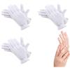 AWIWTOBQ 6 pezzi (3 paia) guanti in cotone bianco per mani asciutte, idratanti, cosmetici, eczema, spa e moneta, guanti per ispezione, guanti da portata