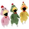 BATHVEVE Giocattolo per Cani 3pezzi Pollo Urlante Suono Divertente per Masticare e Ridurre Comportamenti Distruttivi Durante Gioco