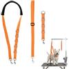 Lufdegim 3 cinghie regolabili per toelettatura cani e animali domestici, in nylon, con anelli a D, per tagliare i capelli e fare il bagno (arancione)