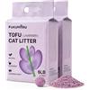 FUKUMARU Lettiera per Gatti al Tofu 12L, Lettiera Agglomerante Naturale di Mais e Fagioli, Senza Polvere, Biodegradabile, Agglomerazione Rapida,Controllo Odori Efficace,Smaltibile nel WC.
