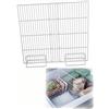 Generico Divisorio per Congelatore Griglia Filo Metallo Frigorifero | Ripiano Estensibile Separatore Scaffale per Pozzetto Supermercato Cucina, Acciaio al carbonio(W 61cm-91cm/H57cm)