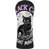 voucong Black Cat Magic - Copritesta per mazze da golf, con targhetta numerica, per conducente, fairway, legno ibrido